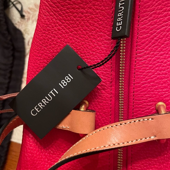 Cerruti 1881 Leather Bag , red, new - Picture 4 of 8